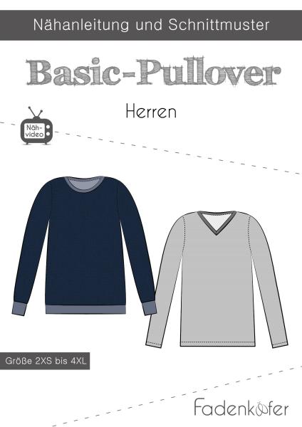Fadenkäfer Papierschnittmuster Basic Pullover Herren